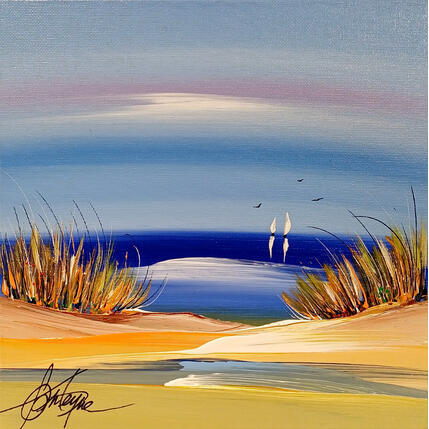 Painting Paix et horizon by Fonteyne David | Painting Figurative Acrylic Pop icons