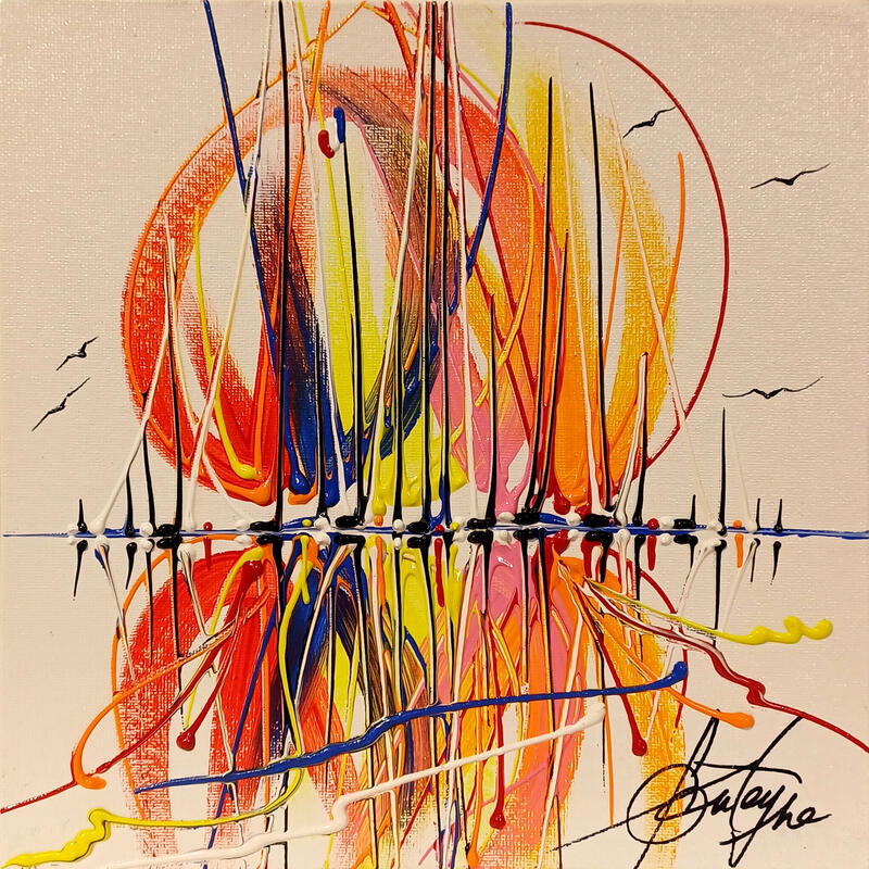 Painting Feu d'artifice pour toi by Fonteyne David | Painting Figurative Acrylic