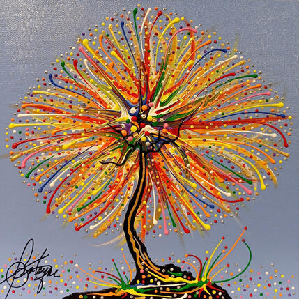 Painting Don du ciel by Fonteyne David | Painting Figurative Acrylic
