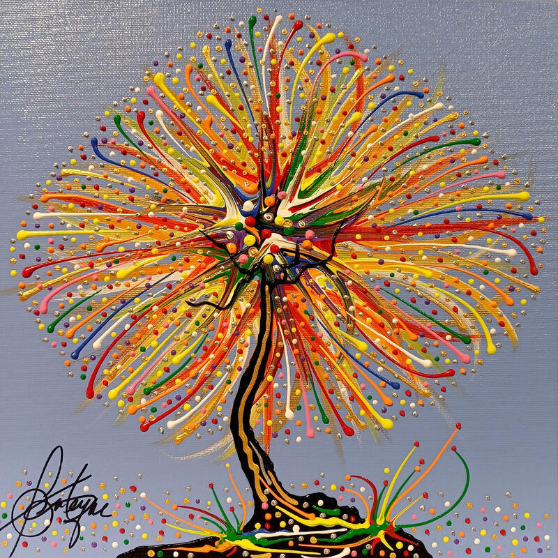 Painting Don du ciel by Fonteyne David | Painting Figurative Acrylic
