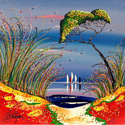 Painting Le chemin maitrisé by Fonteyne David | Painting Figurative Acrylic