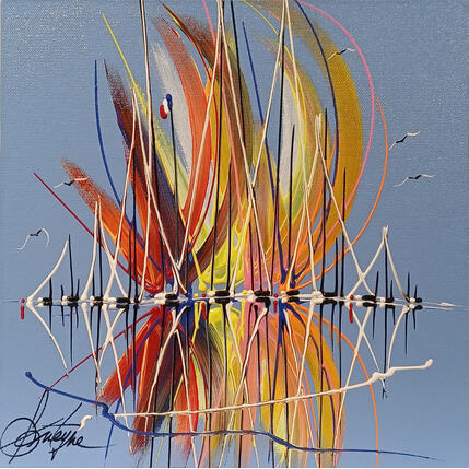 Painting Fulgurances by Fonteyne David | Painting Figurative Acrylic