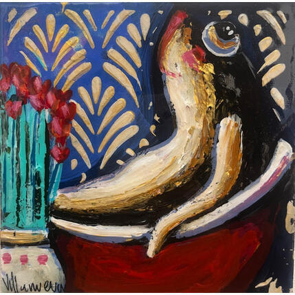 Painting Relax by Villanueva Puigdelliura Natalia | Painting Figurative