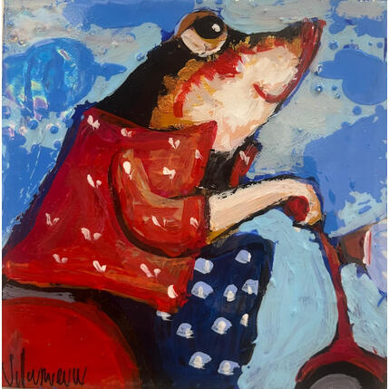 Painting Voy a ver a mi novia by Villanueva Puigdelliura Natalia | Painting Figurative