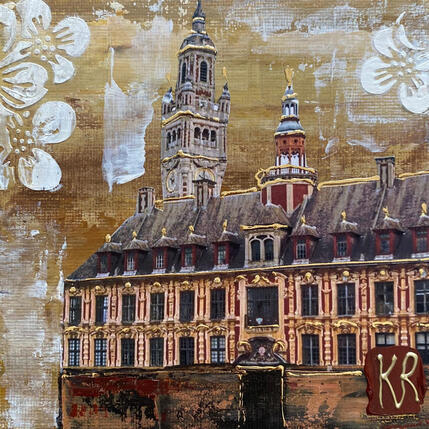 Painting Lille by Romanelli Karine | Painting Figurative Acrylic, Gluing Life style, Urban