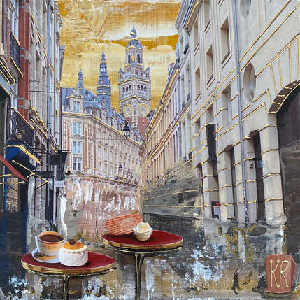 Painting Gourmandises by Romanelli Karine | Painting Figurative Acrylic, Gluing Life style, Pop icons, Urban