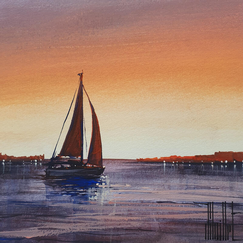 Painting For a while by Guillet Jerome | Painting Figurative Oil