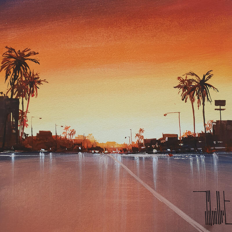 Painting Souvenir de Californie by Guillet Jerome | Painting Figurative Oil