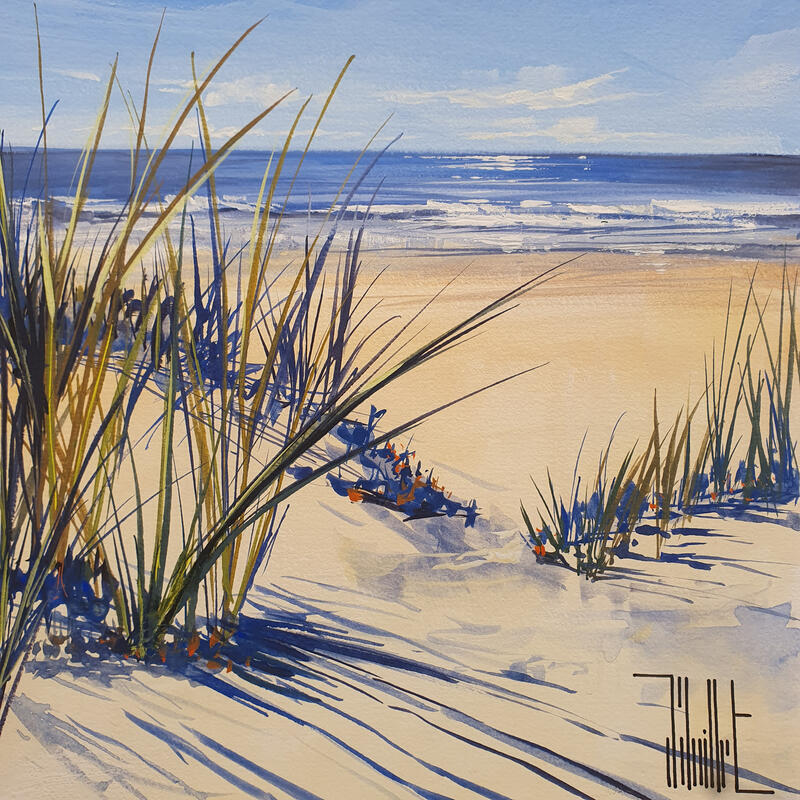 Painting Dune sauvage by Guillet Jerome | Painting Figurative Oil