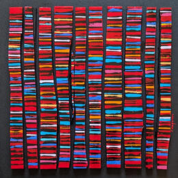 Peinture Bc11 fine rouge par Langeron Luc | Tableau