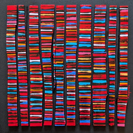 Peinture Bc11 fine rouge par Langeron Luc | Tableau