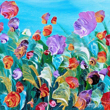 Peinture Petites fleurs  par Amblard Florence | Tableau