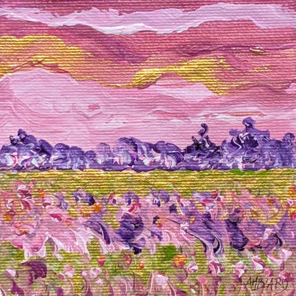 Peinture Petite Forêt violette  par Amblard Florence | Tableau