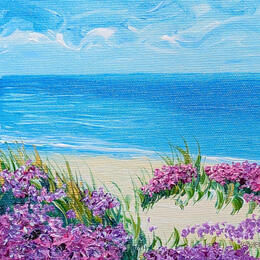 Painting Fleurs au bord de mer  by Amblard Florence | Painting