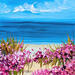 Painting Bord de mer fleuri by Amblard Florence | Painting Landscapes Nature Acrylic