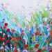 Gemälde Coquelicots et fleurs mauves von Amblard Florence | Gemälde Landschaften Natur Acryl