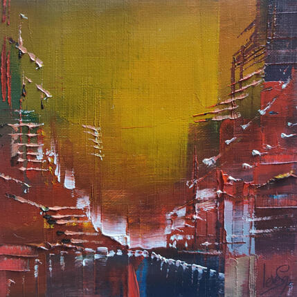 Peinture Ciel Indien par Levesque Emmanuelle | Tableau Huile