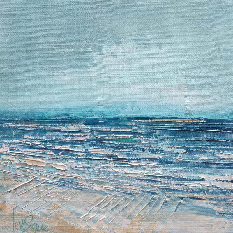 Peinture La plage du prat par Levesque Emmanuelle | Tableau Huile
