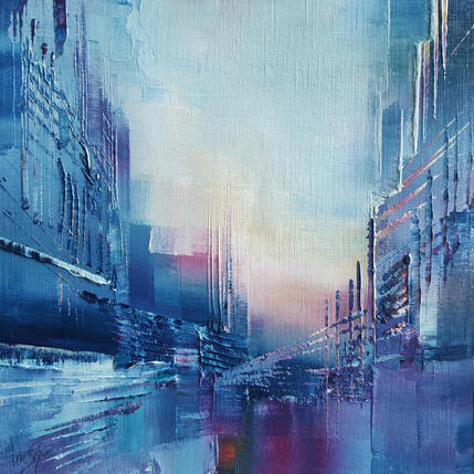 Peinture Ambiance Mauve par Levesque Emmanuelle | Tableau Huile