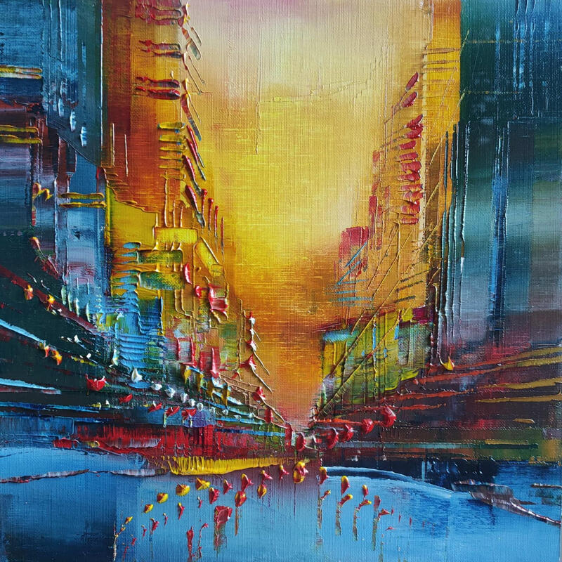 Painting lumière doré d'été by Levesque Emmanuelle | Painting Oil