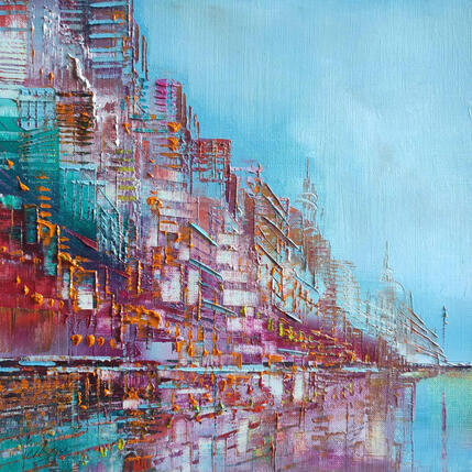 Peinture Les baies vitrées par Levesque Emmanuelle | Tableau Huile