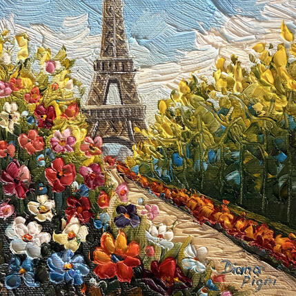 Painting A Walk Through Parisian Blooms by Pigni Diana | Painting