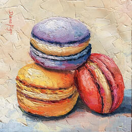 Peinture Parisian Macarons par Pigni Diana | Tableau