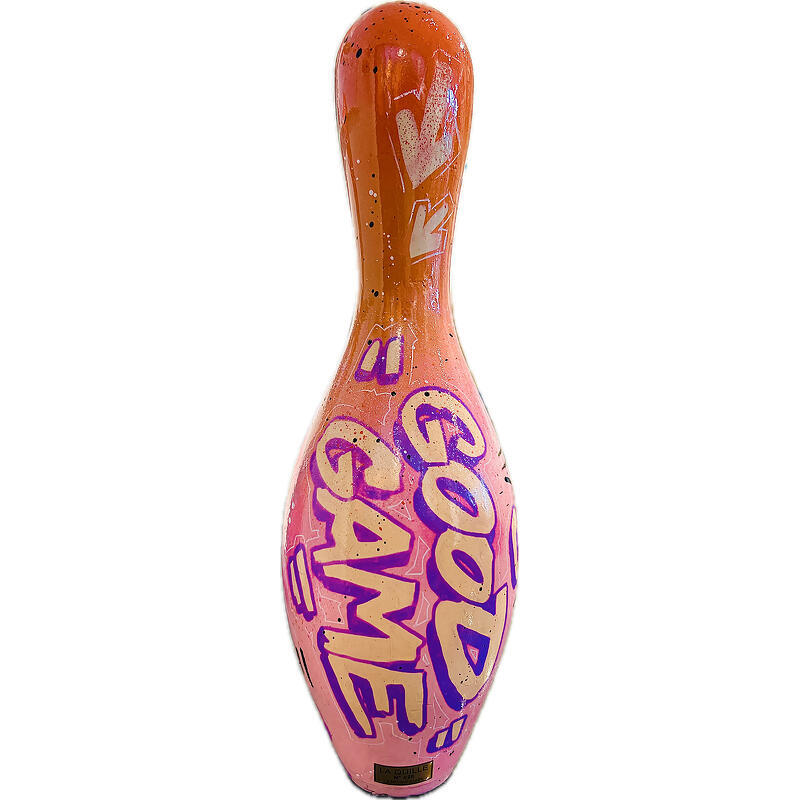 Sculpture La Quille n°025 by Lemoine Mael | Sculpture Pop-art Pop icons Graffiti Acrylic