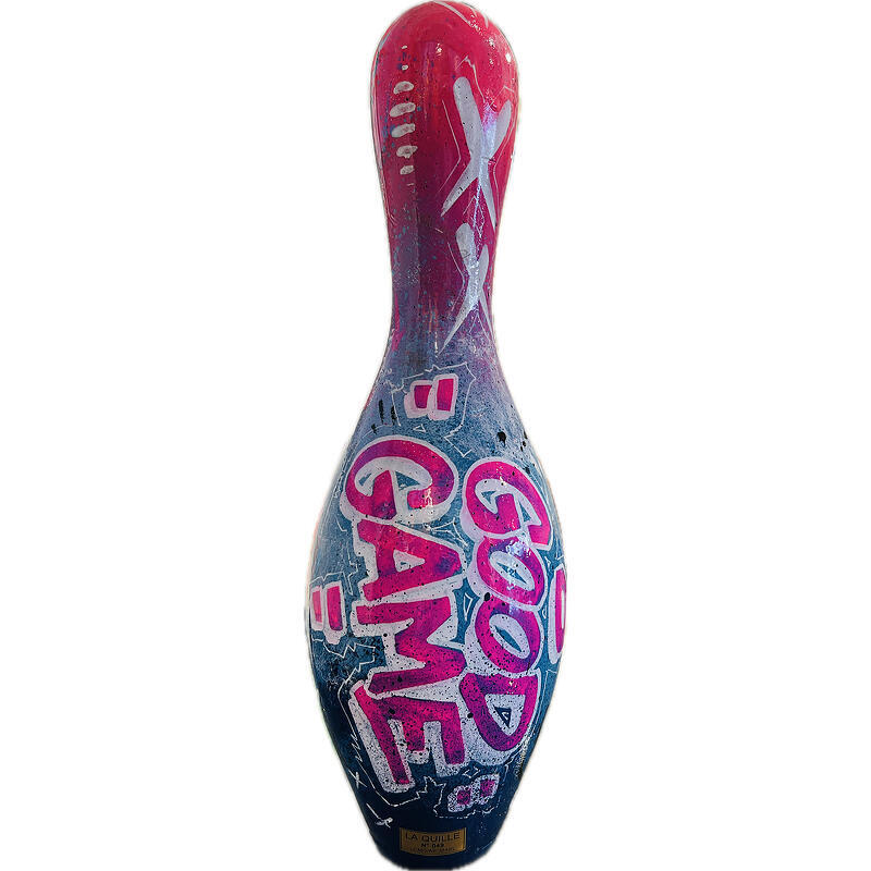 Sculpture La Quille n°049 by Lemoine Mael | Sculpture Pop-art Pop icons Graffiti Acrylic