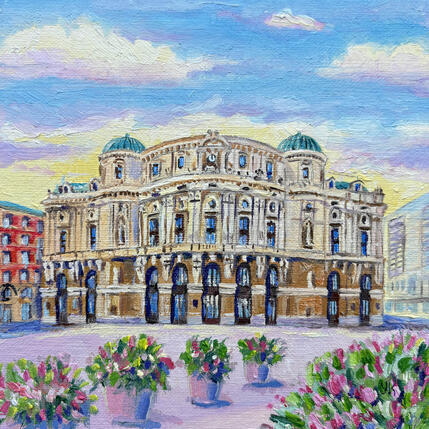 Painting Teatro Arriaga by Kochevykh Yulia | Painting Figurative Oil Architecture, Landscapes, Urban