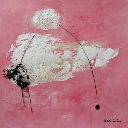 Painting abstryait rose A 193 by Wilms Hilde | Painting Abstract Acrylic, Sand