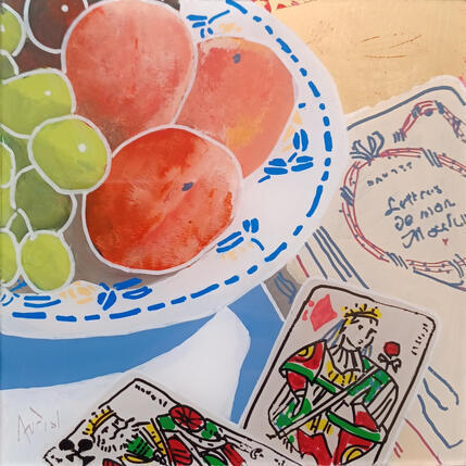 Painting Alphonse jouait l'atout by Auriol Philippe | Painting