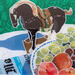 Painting Gengis appréciait le sucre des fêtes by Auriol Philippe | Painting Figurative Still-life Plexiglass Acrylic Posca