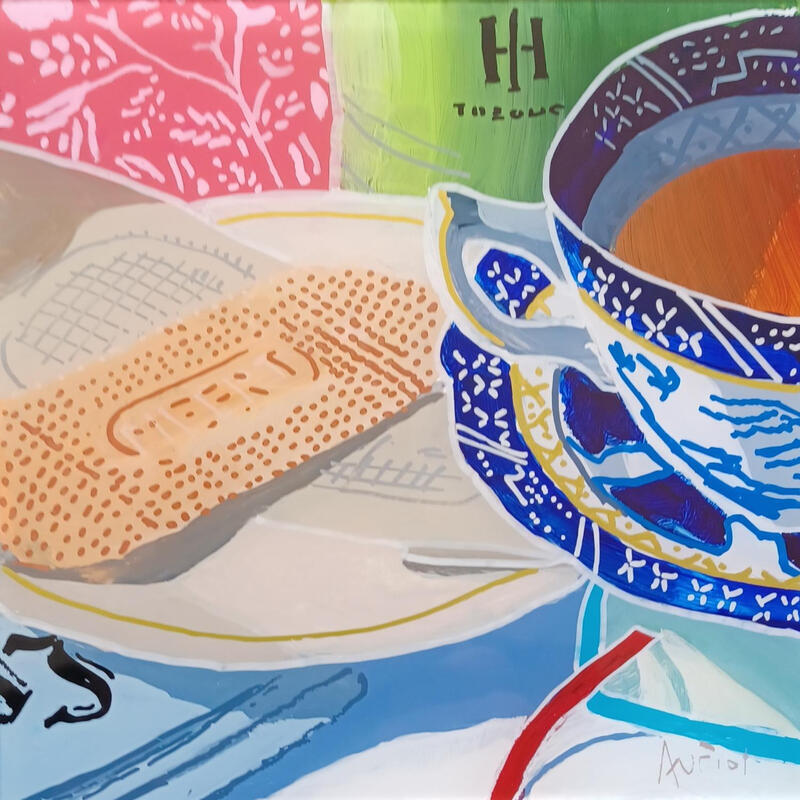 Painting Un peu de douceur by Auriol Philippe | Painting Figurative Still-life Plexiglass Acrylic Posca
