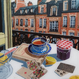 Painting André découvrait son côté joueur by Auriol Philippe | Painting