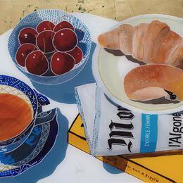 Painting Francis se laissa aller au sucré de l'été by Auriol Philippe | Painting