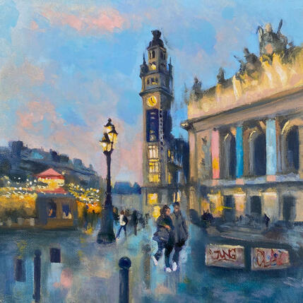 Painting Nuit lilloise by Jung François | Painting
