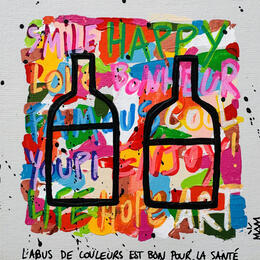 Peinture 2 BOTTLES par Mam | Tableau