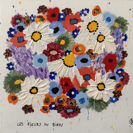 Painting LES FLEURS by Mam | Painting