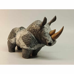 Skulptur Rhinocéros von Roche Clarisse | Skulptur  Keramik, Raku Tiere
