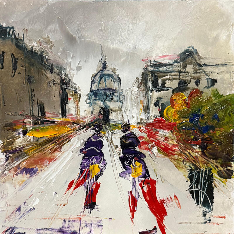 Peinture Rue Royale par Raffin Christian | Tableau Figuratif Urbain Huile