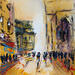 Peinture Rue au Beurre par Raffin Christian | Tableau Figuratif Urbain Huile
