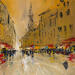 Peinture Vieille rue par Raffin Christian | Tableau Figuratif Urbain Huile