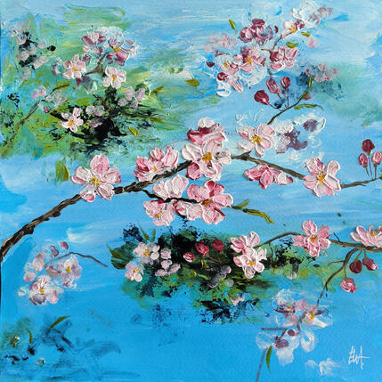 Peinture Spring forever  par Rey Ewa | Tableau Figuratif Acrylique Paysages