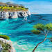 Peinture Always on holiday 's par Rey Ewa | Tableau Figuratif Paysages Acrylique