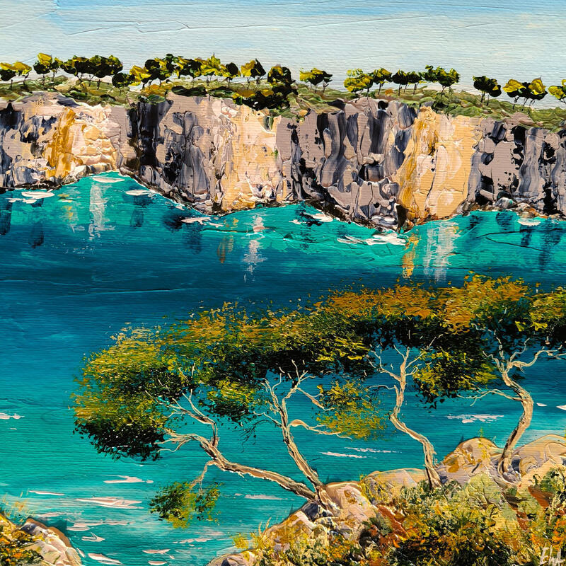 Peinture Sculptés par le vent. par Rey Ewa | Tableau Figuratif Paysages Acrylique