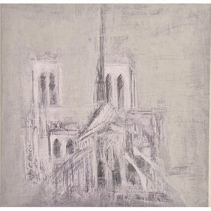 Painting Notre Dame 2 by Rocco Sophie | Painting