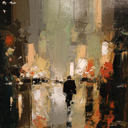 Painting Walking by by Castan Daniel | Painting Figurative Oil
