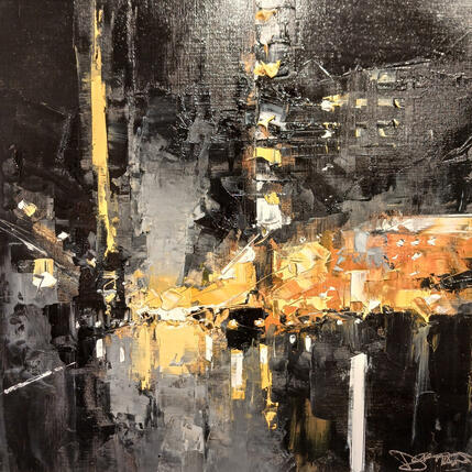 Painting Building shadow by Castan Daniel | Painting Figurative Oil