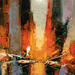 Painting Golden hour by Castan Daniel | Painting Figurative Oil